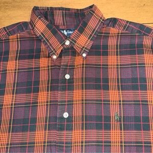 Ralph Lauren Blake Mens XL Button Up Shirt Long Sleeve Plaid Multi Color